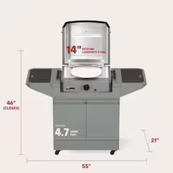 Tytus Emberwood Propane Pizza Oven with Grill & Prep Cart