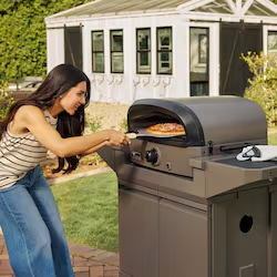 Tytus Emberwood Propane Pizza Oven with Grill & Prep Cart